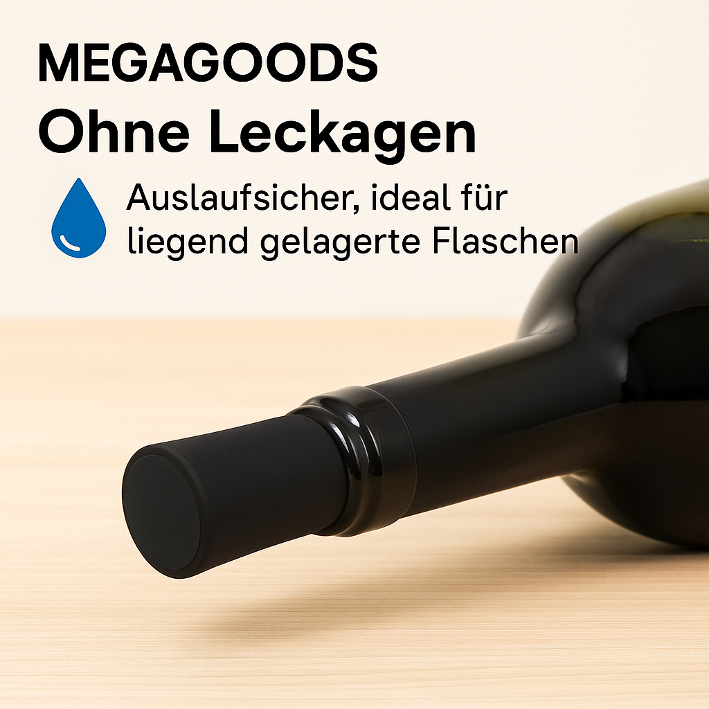 Silikon Flaschenverschluss Set wiederverwendbar auslaufsicher DE.