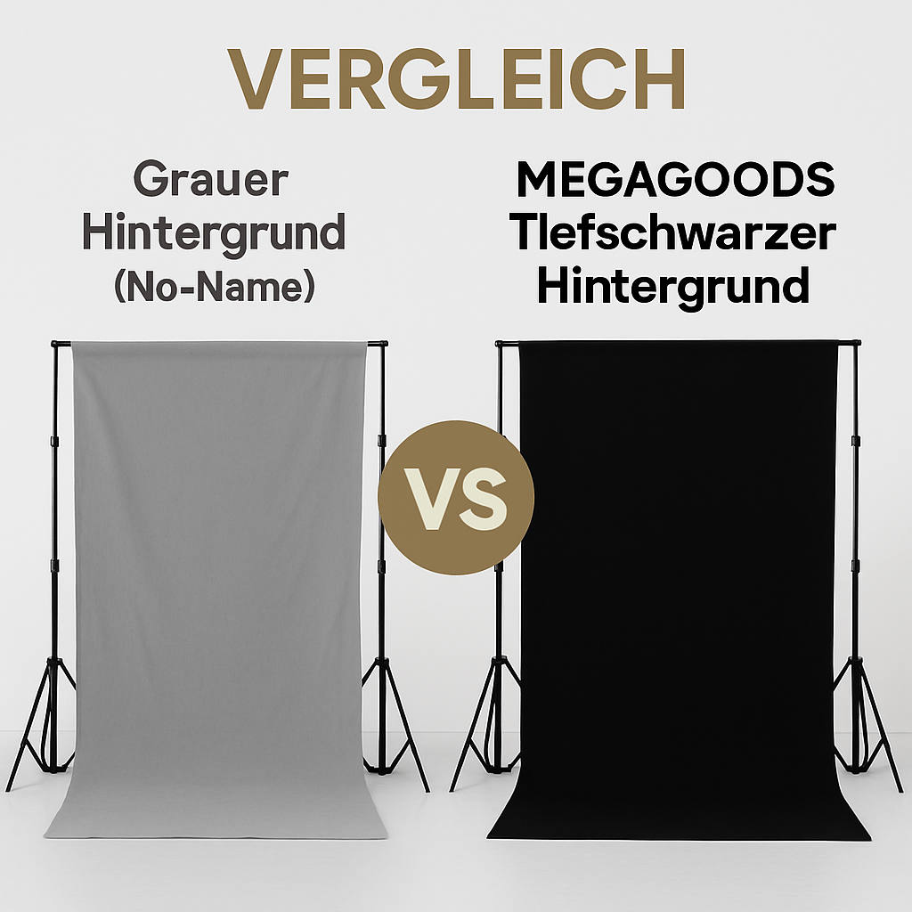 Fotohintergrund Baumwolle Schwarz glatt für Studio Livestream DE.