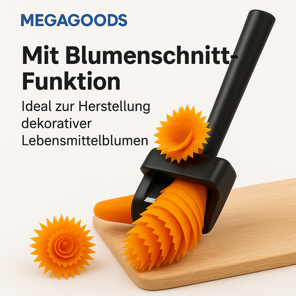 Gemüseschneider Kunststoff mit Blumenschnitt Funktion für Küche DE.