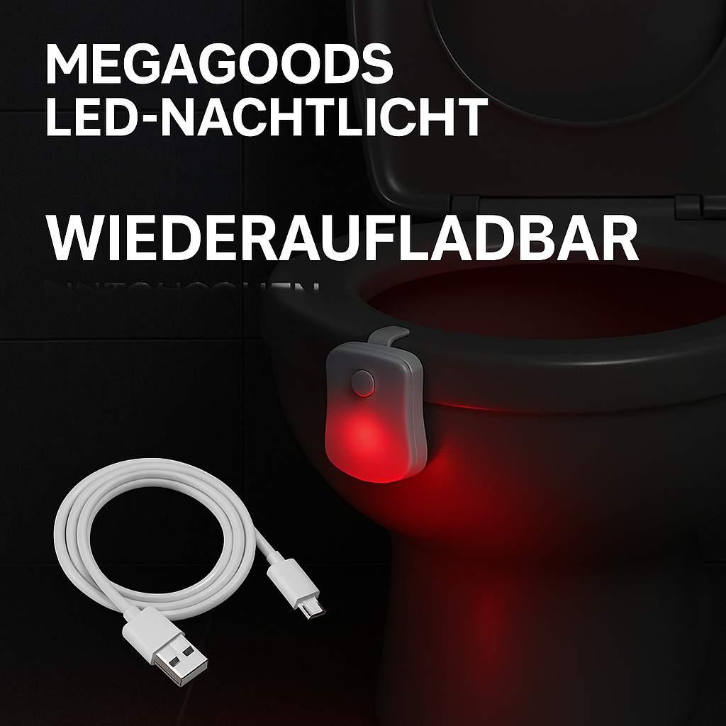 2er Set WC LED Nachtlicht mit Bewegungssensor RGB 7 Farben DE.