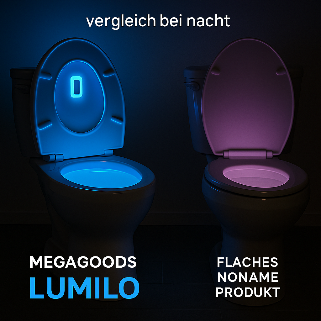 2er Set WC LED Nachtlicht mit Bewegungssensor RGB 7 Farben DE.