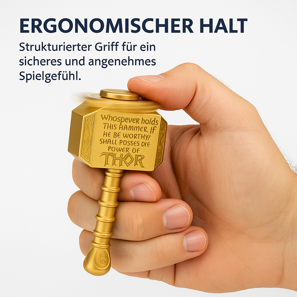 Metall Fidget Spinner Hammer rotierend Anti-Stress Spielzeug Geschenk DE.