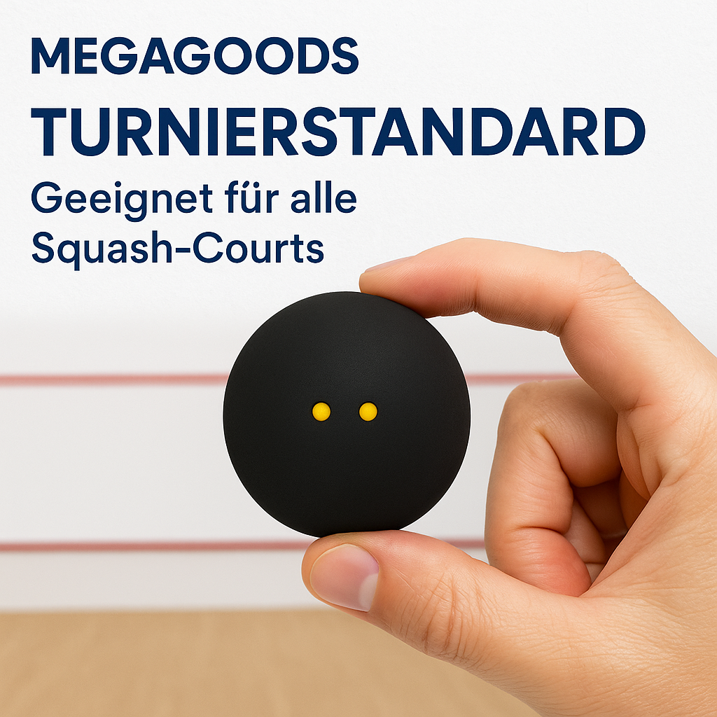 Squashball Doppel-Gelber Punkt Turnier Trainingsball langsam 2 Stück DE.