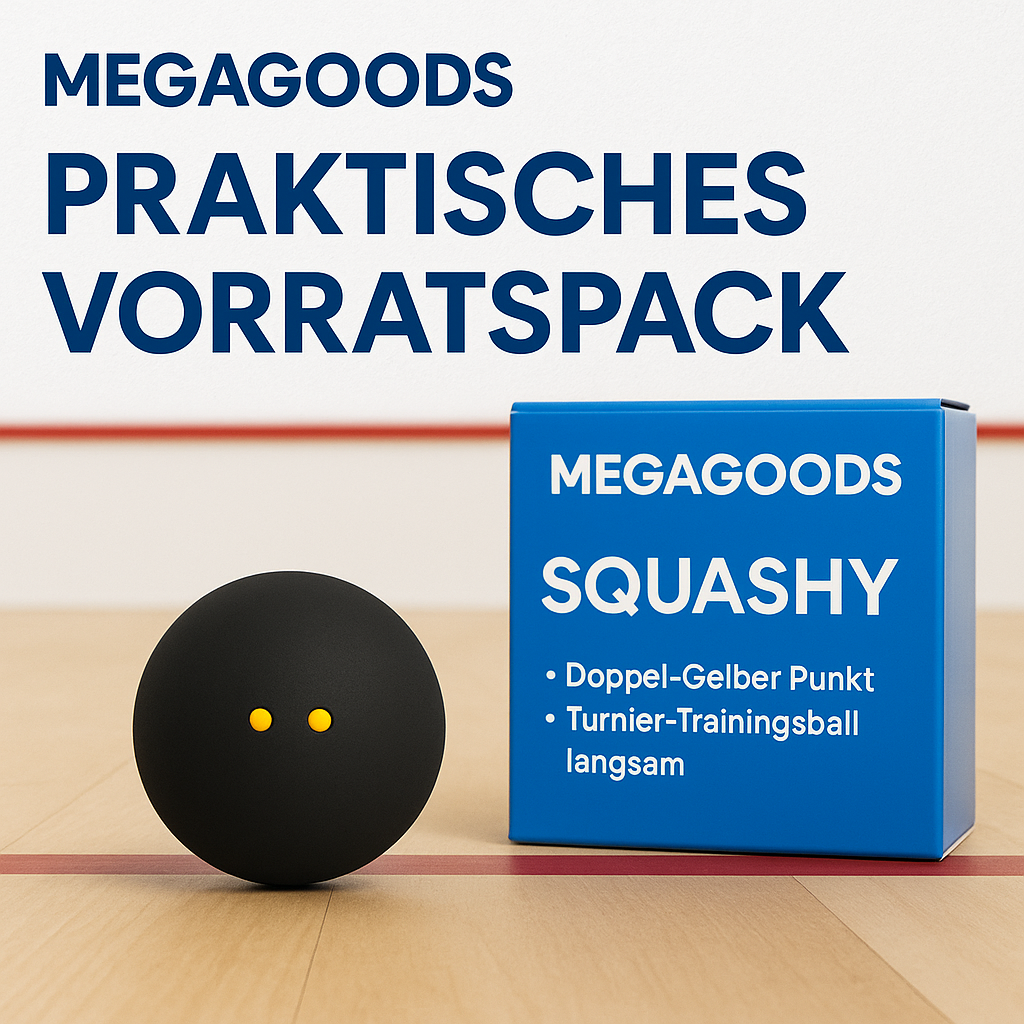Squashball Doppel-Gelber Punkt Turnier Trainingsball langsam 2 Stück DE.