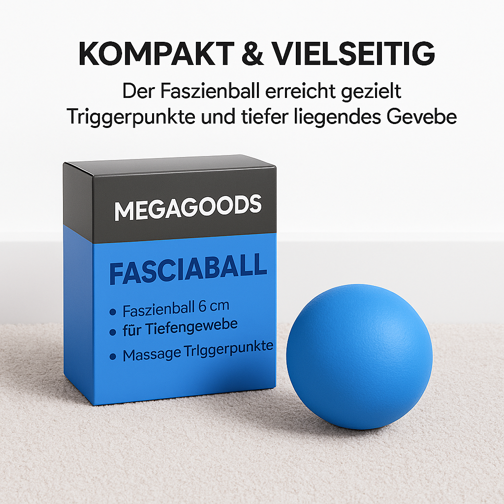 Faszienball 6 cm für Tiefengewebe Massage Triggerpunkt Schmerz DE.