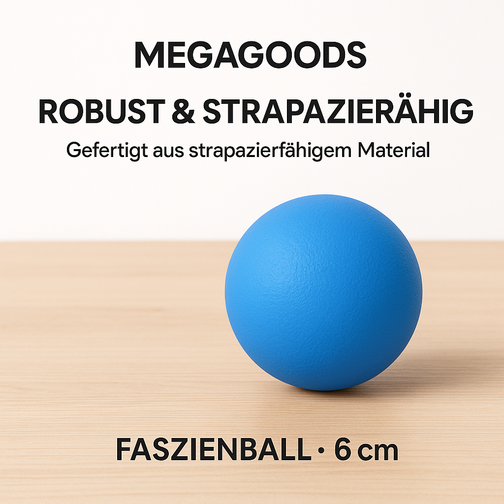 Faszienball 6 cm für Tiefengewebe Massage Triggerpunkt Schmerz DE.