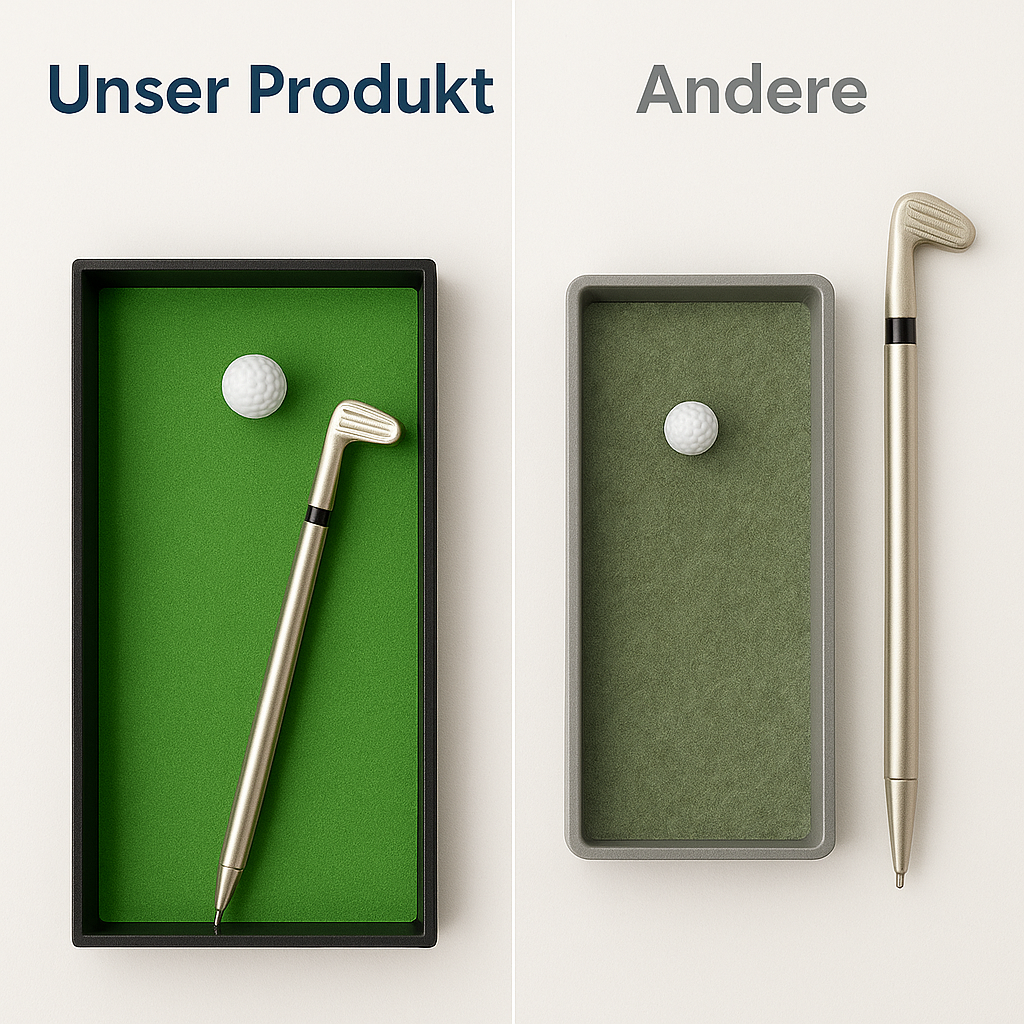 Golf Schreibtischspiel Set mit 3 Kugelschreiber Schlägern Zubehör DE.