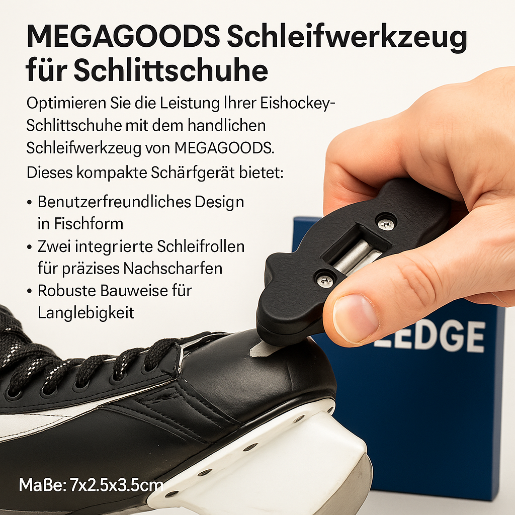 Schlittschuh Schleifgerät für Eishockeyschuhe Wartung Zubehör DE.