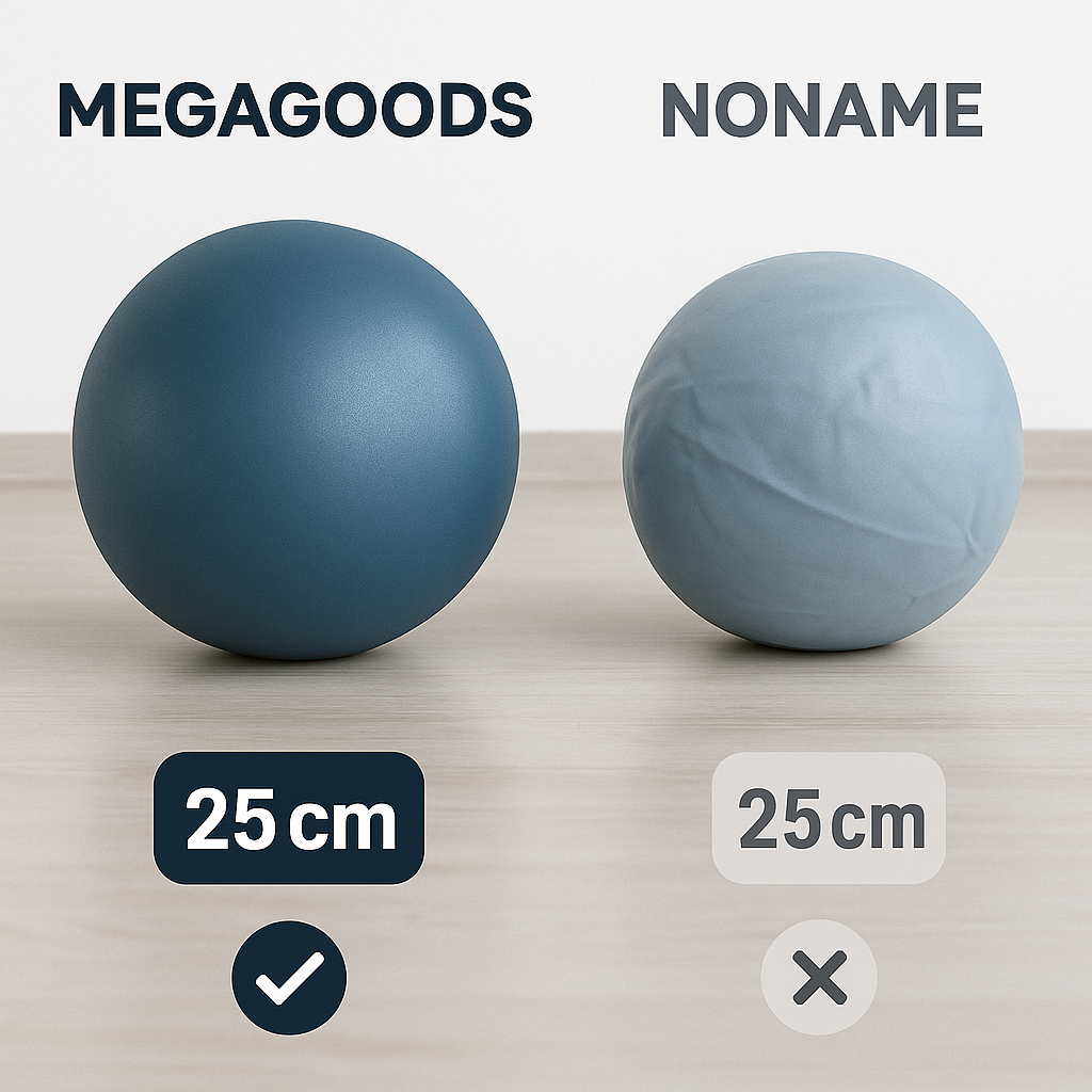 Gymnastikball 25 cm Anti-Burst für Yoga Pilates Balance Training DE.