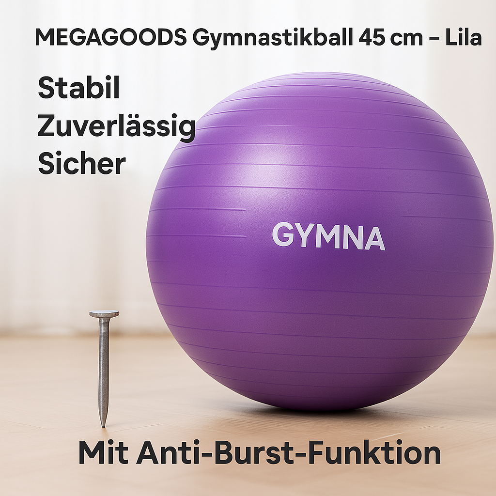 Gymnastikball 45 cm für Yoga Pilates Anti-Burst Fitness Home Workout DE.