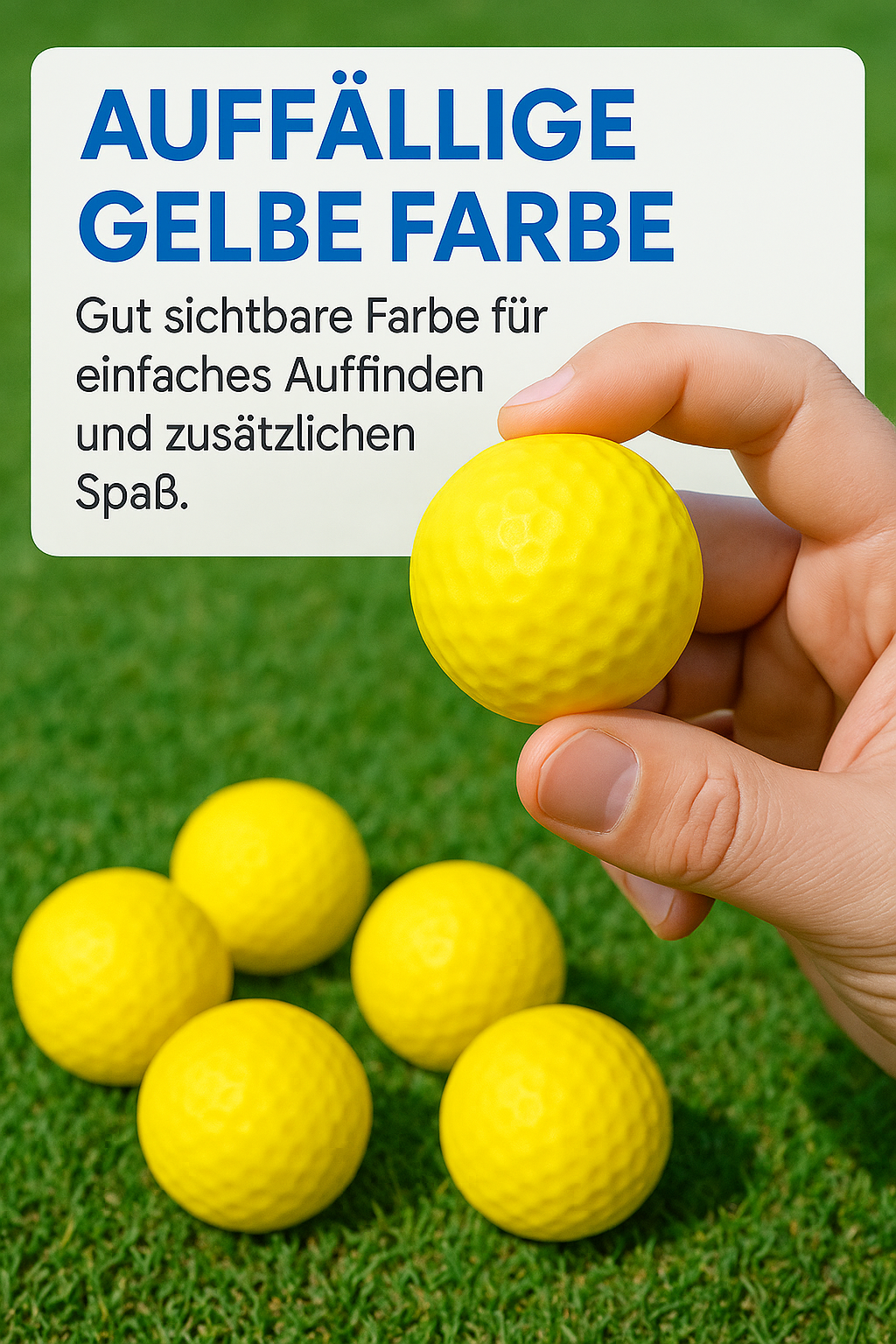 10er Set Schaumstoff Golfbälle weich Training Indoor Outdoor DE.