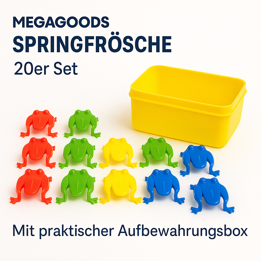 20er Set Springfrösche Spielzeug Kinder Party Mitgebsel Stressspiel DE.