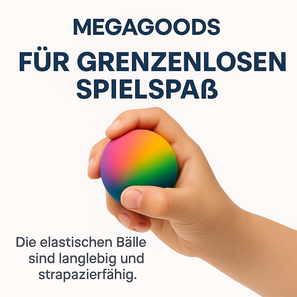 Gummiball Set 25 mm bunt 10 Stück Springball Twistball Kinder DE.