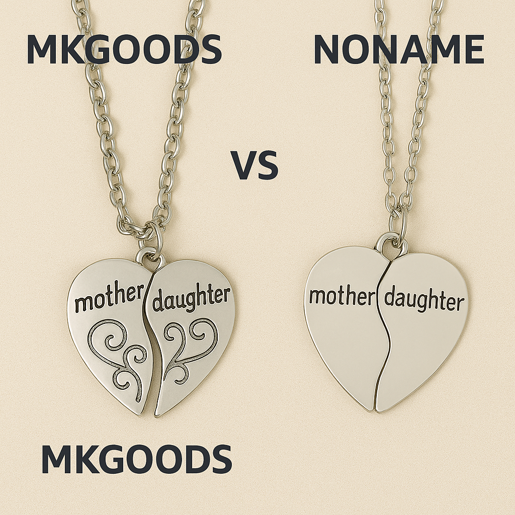 2er Set Halsketten Silber Mutter Tochter Anhänger Liebe Schmuck DE.