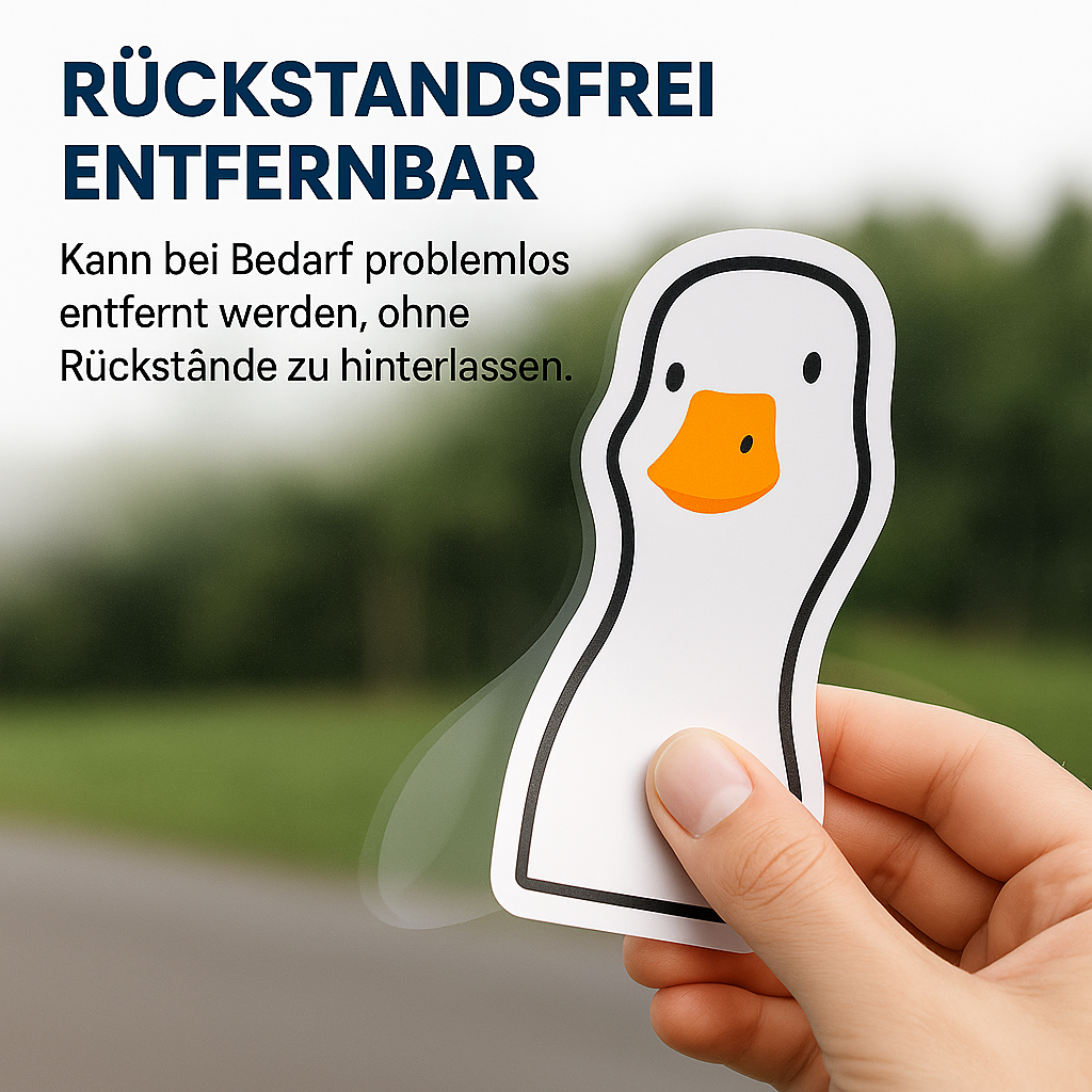 Wetterfester Vinyl Autoaufkleber Ente Fenster Auto LKW Heckscheibe DE.