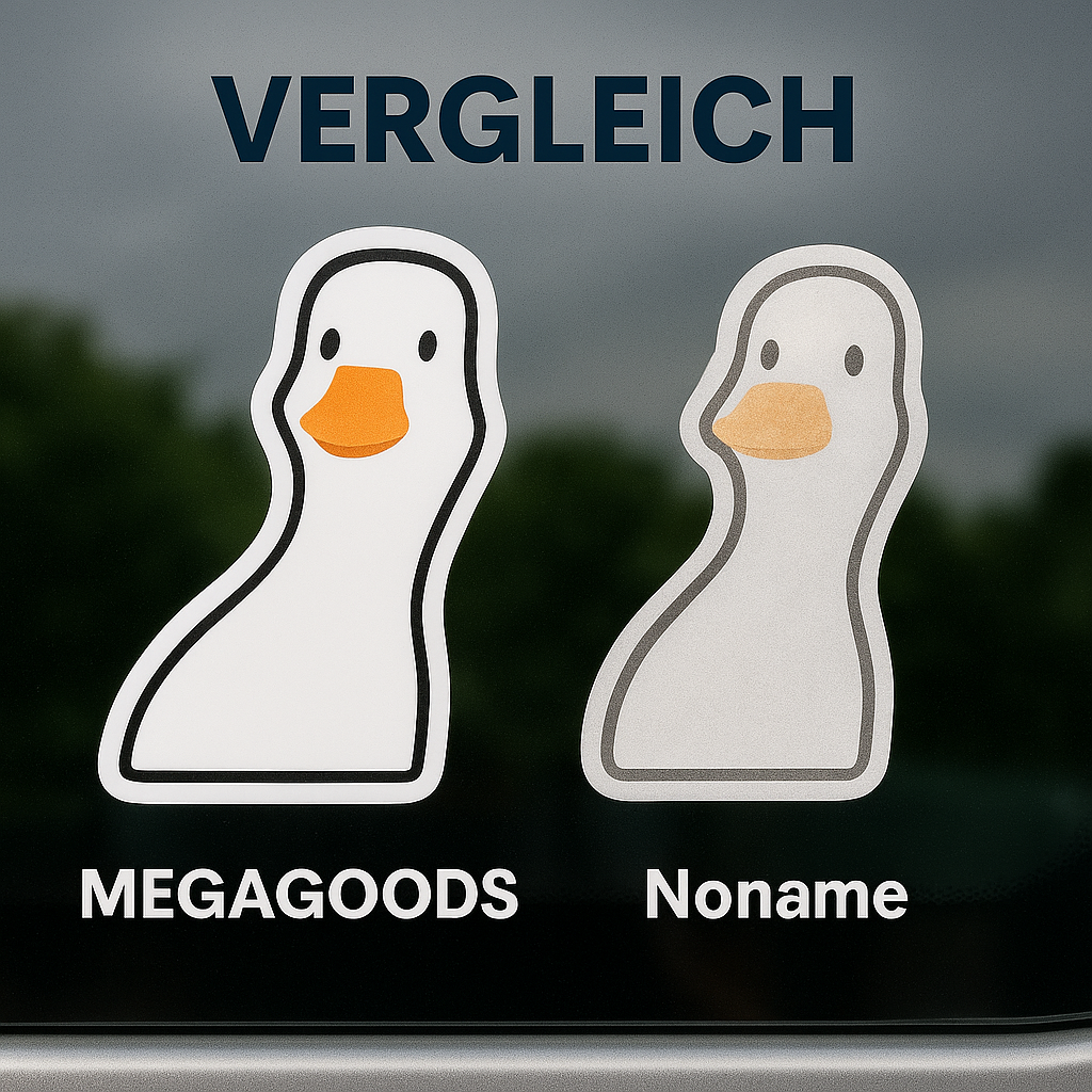 Wetterfester Vinyl Autoaufkleber Ente Fenster Auto LKW Heckscheibe DE.