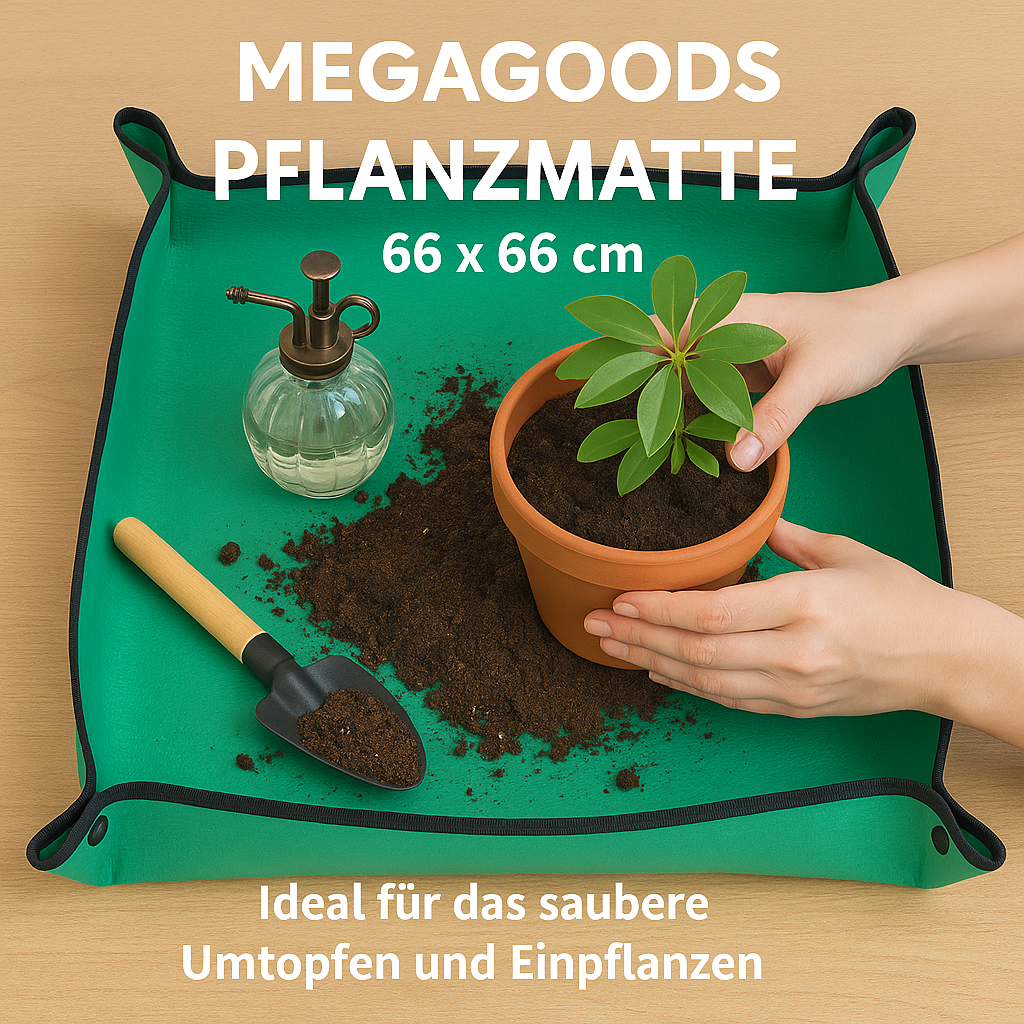 Wasserdichte Pflanzmatte 66x66 cm faltbar Umtopf-Arbeiten Garten DE.