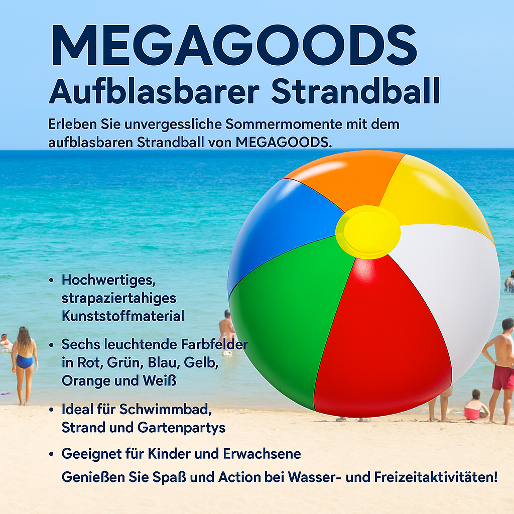 Aufblasbarer Wasserball 30 cm für Strand Pool Spiele Kinder Erwachsene DE.