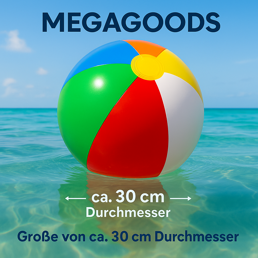 Aufblasbarer Wasserball 30 cm für Strand Pool Spiele Kinder Erwachsene DE.