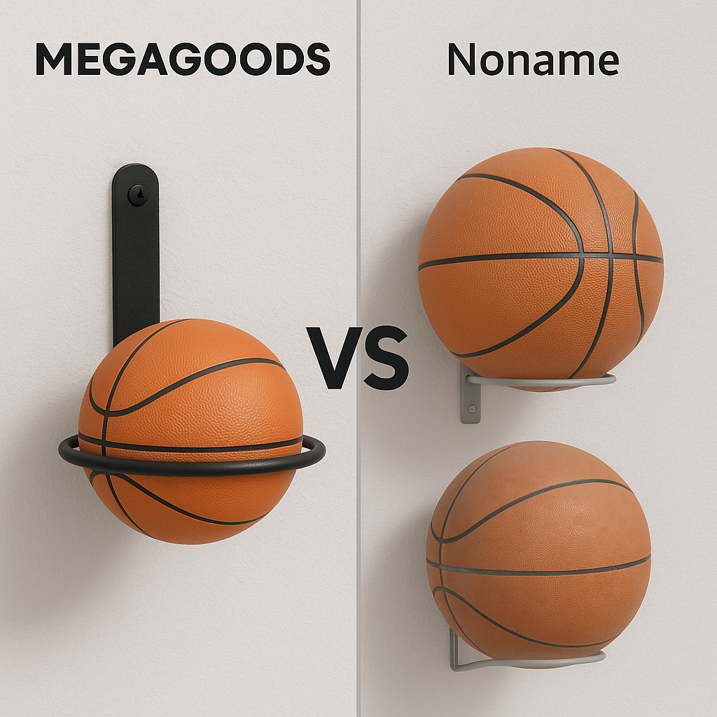 2er Set Wandhalterung Metall für Basketbälle Fußbälle Volleybälle DE.