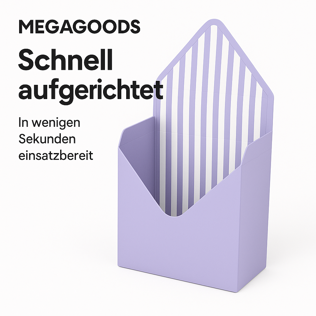 Faltbare Blumengeschenkbox mit Streifen für Hochzeit Deko Verpackung DE.