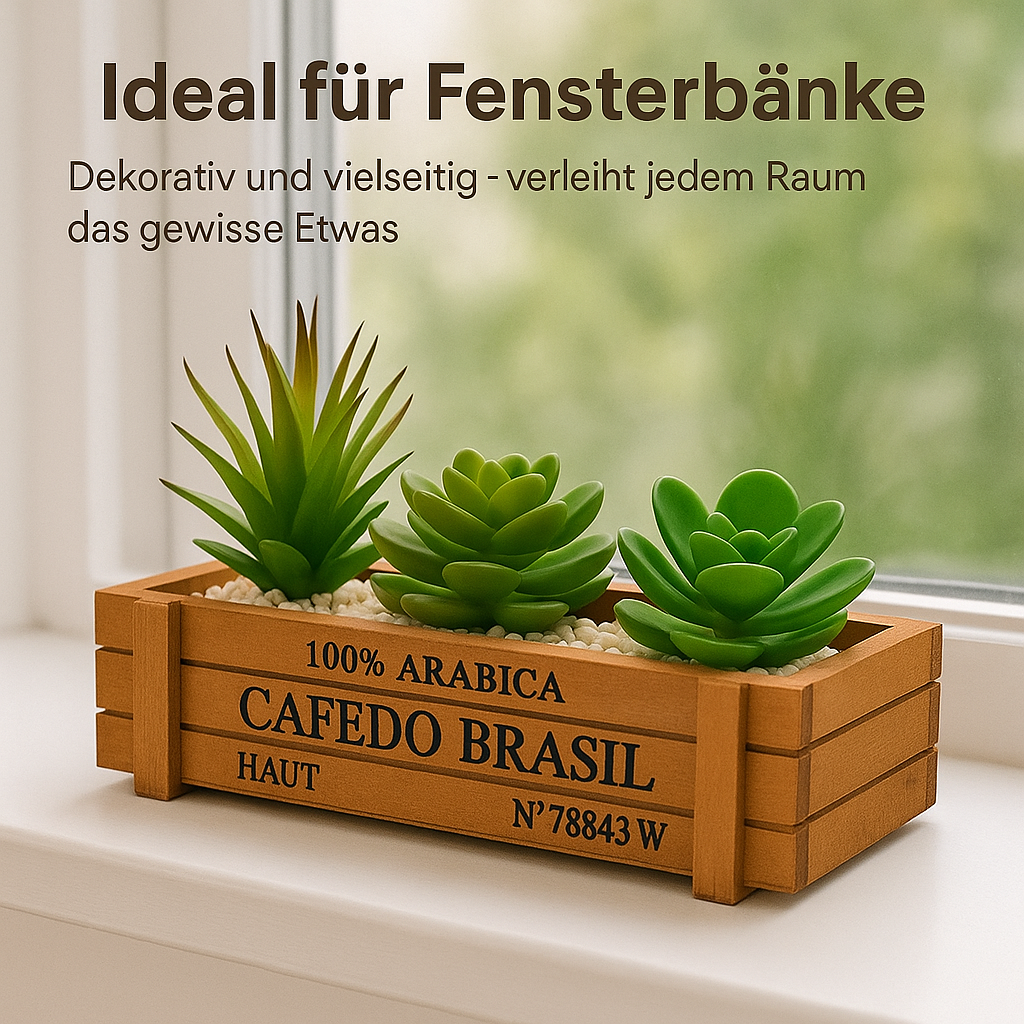 Vintage Pflanzkasten Holz Retro Deko Aufbewahrung Blumentopf Balkon DE.