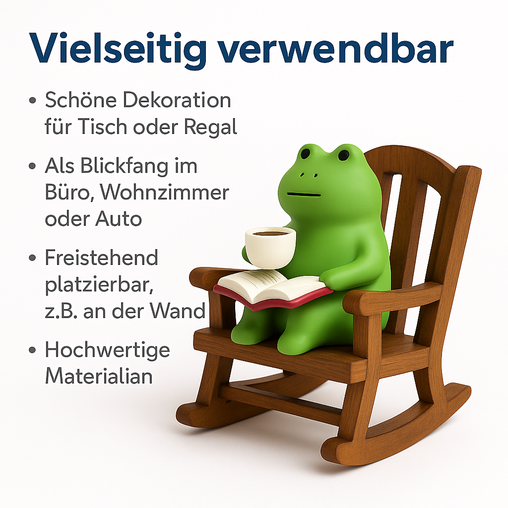 Frosch Deko Schaukelstuhl Japan Stil fürs Büro Auto oder Zuhause DE.
