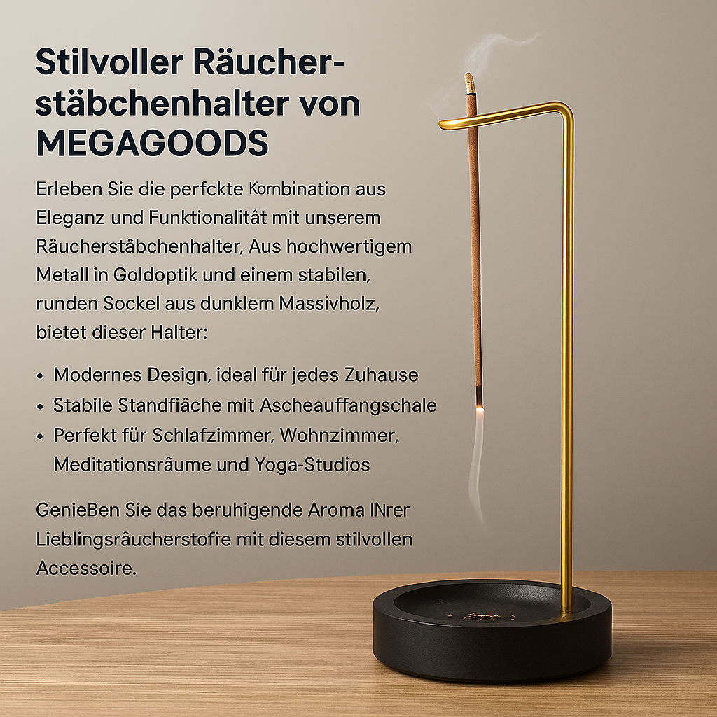 Räucherstäbchenhalter Holz rund Deko Yoga Wohnzimmer Ornament DE.