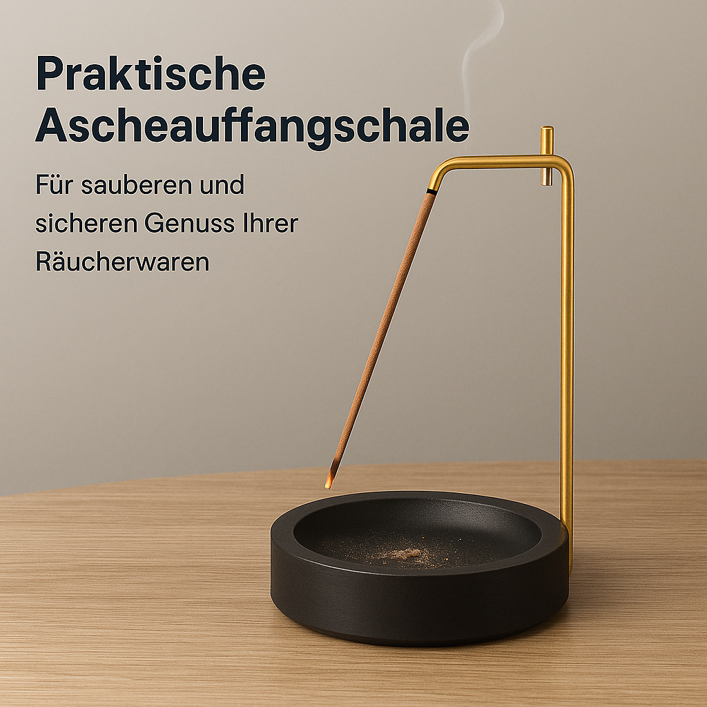 Räucherstäbchenhalter Holz rund Deko Yoga Wohnzimmer Ornament DE.