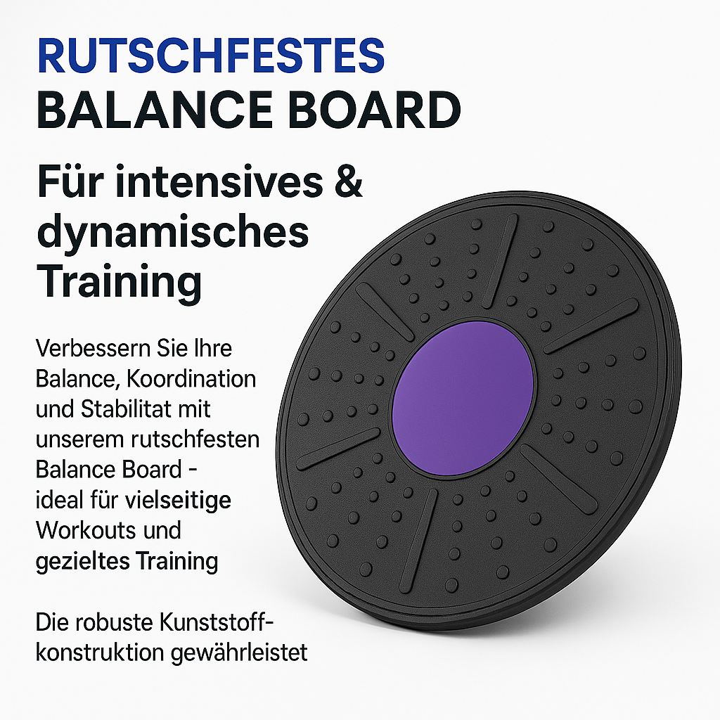 Balance Board für Yoga Fitness Reha Training rutschfestes Pedal DE.