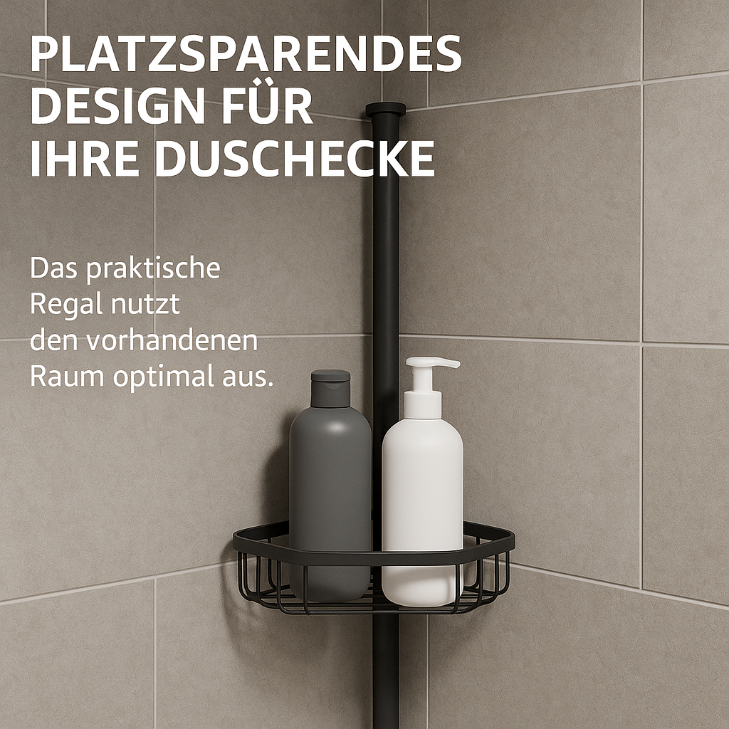 Duschregal ohne Bohren ausziehbar Ablage Duschablage Bad Zubehör DE.