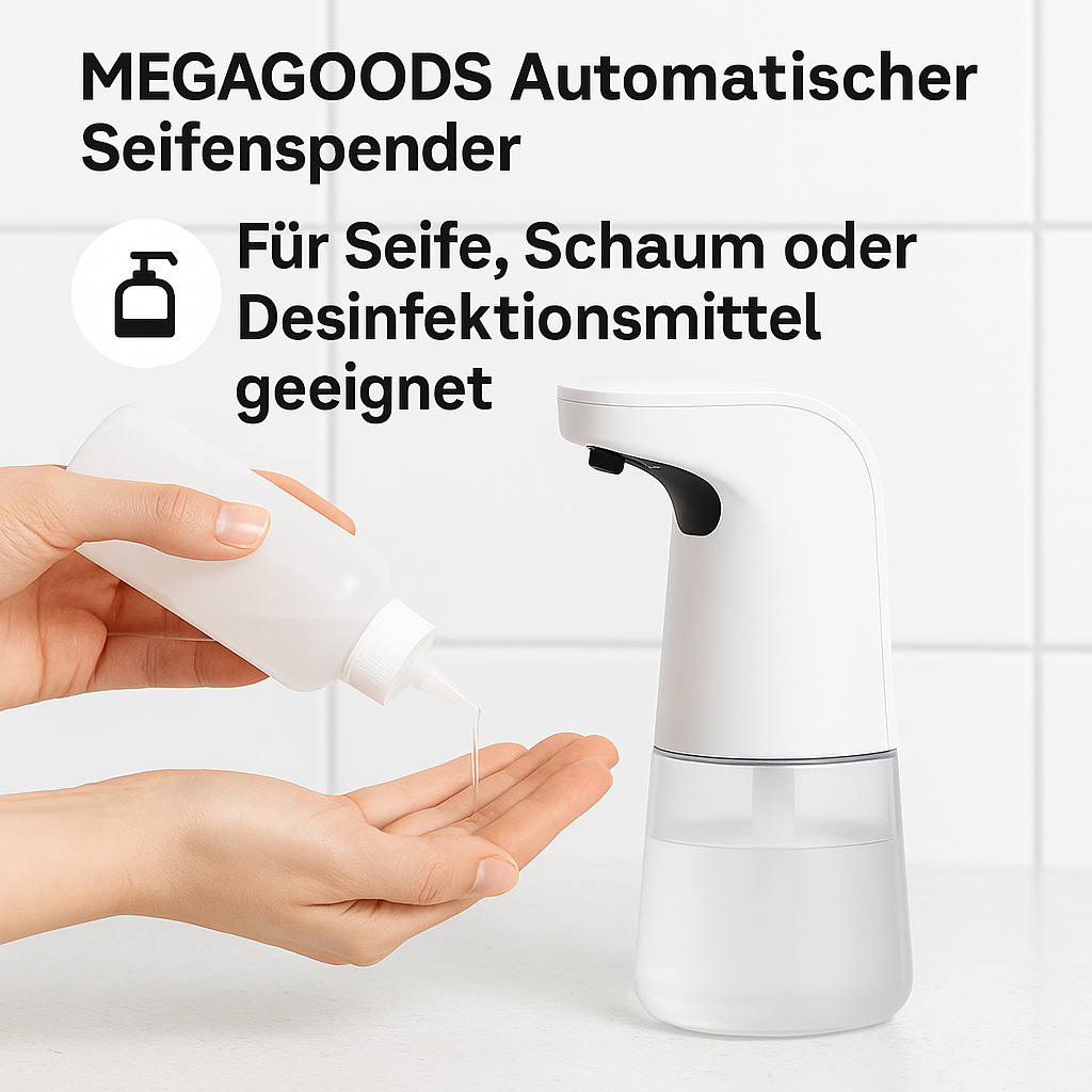 Automatischer Seifenspender Schaum USB wiederaufladbar Sensor DE.
