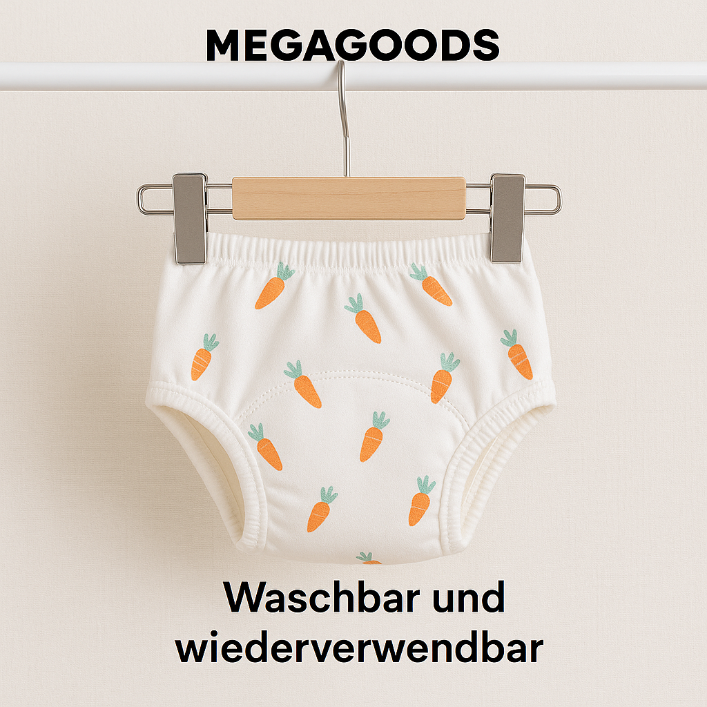 Baby Trainingshose wasserdicht 6 Lagen Baumwolle wiederverwendbar DE.