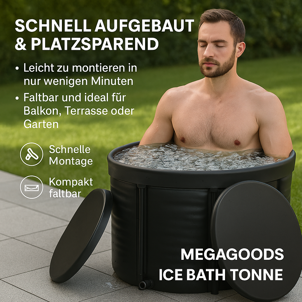 Eistonne für Athleten faltbar Outdoor Kältetherapie Badefass DE.