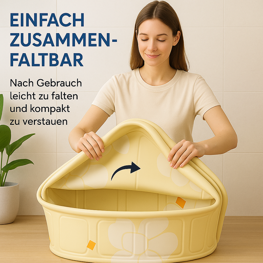 Faltbare Badewanne tragbar für Kinder und Erwachsene wärmeisoliert DE.