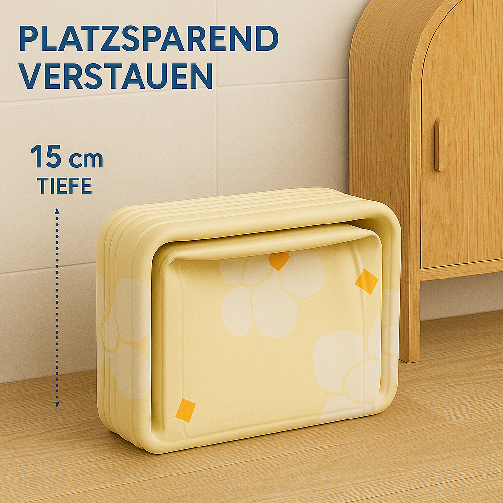 Faltbare Badewanne tragbar für Kinder und Erwachsene wärmeisoliert DE.