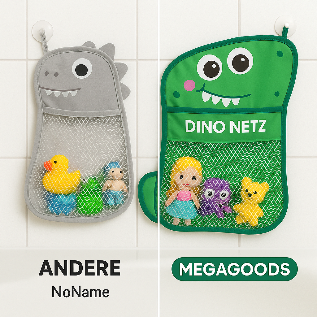 Dinosaurier Badespielzeug Netz Tasche Aufbewahrung Saugnapf DE.
