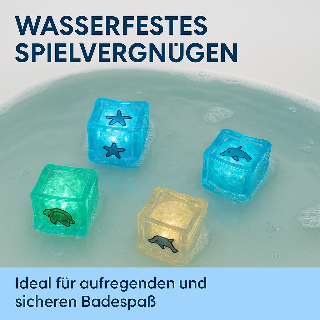 Bade-Spielzeug LED leuchtet bunt wasserfest für Kinder Geschenk DE.