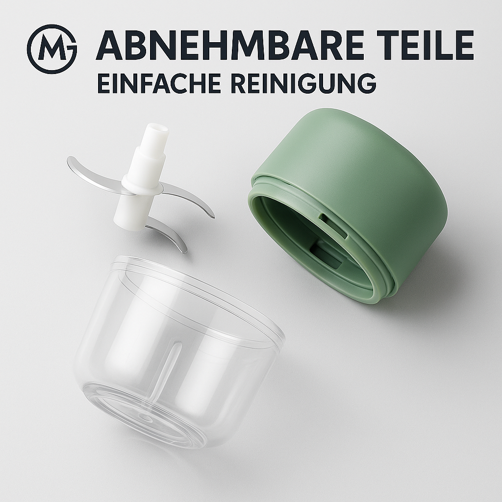 Elektrischer Mini-Knoblauchhacker USB, Fleischwolf, robust, langlebig DE.