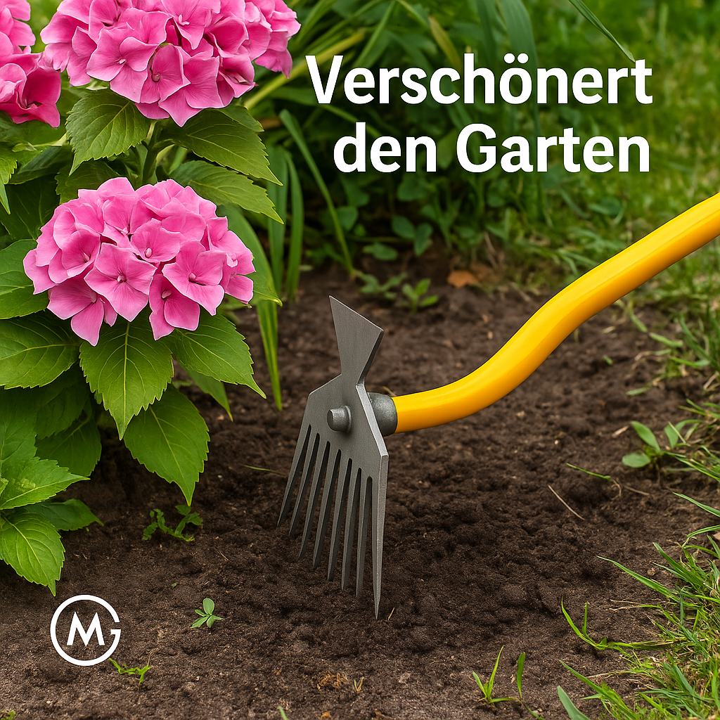 Unkrautstecher Stahl 4/11 Zinken ergonomisch Gartenwerkzeug DE.