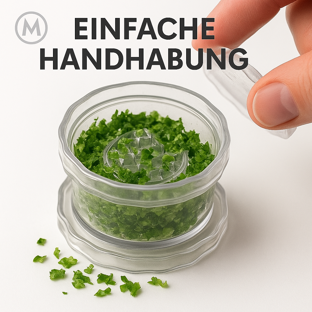 Knoblauchpresse Edelstahl manuell rutschfest ergonomisch langlebig DE.