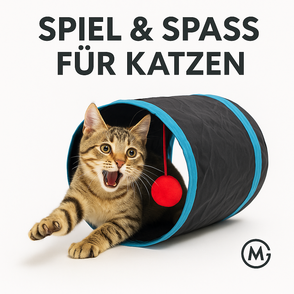 Katzentunnel Rascheltunnel faltbar langlebig für Katzen DE.