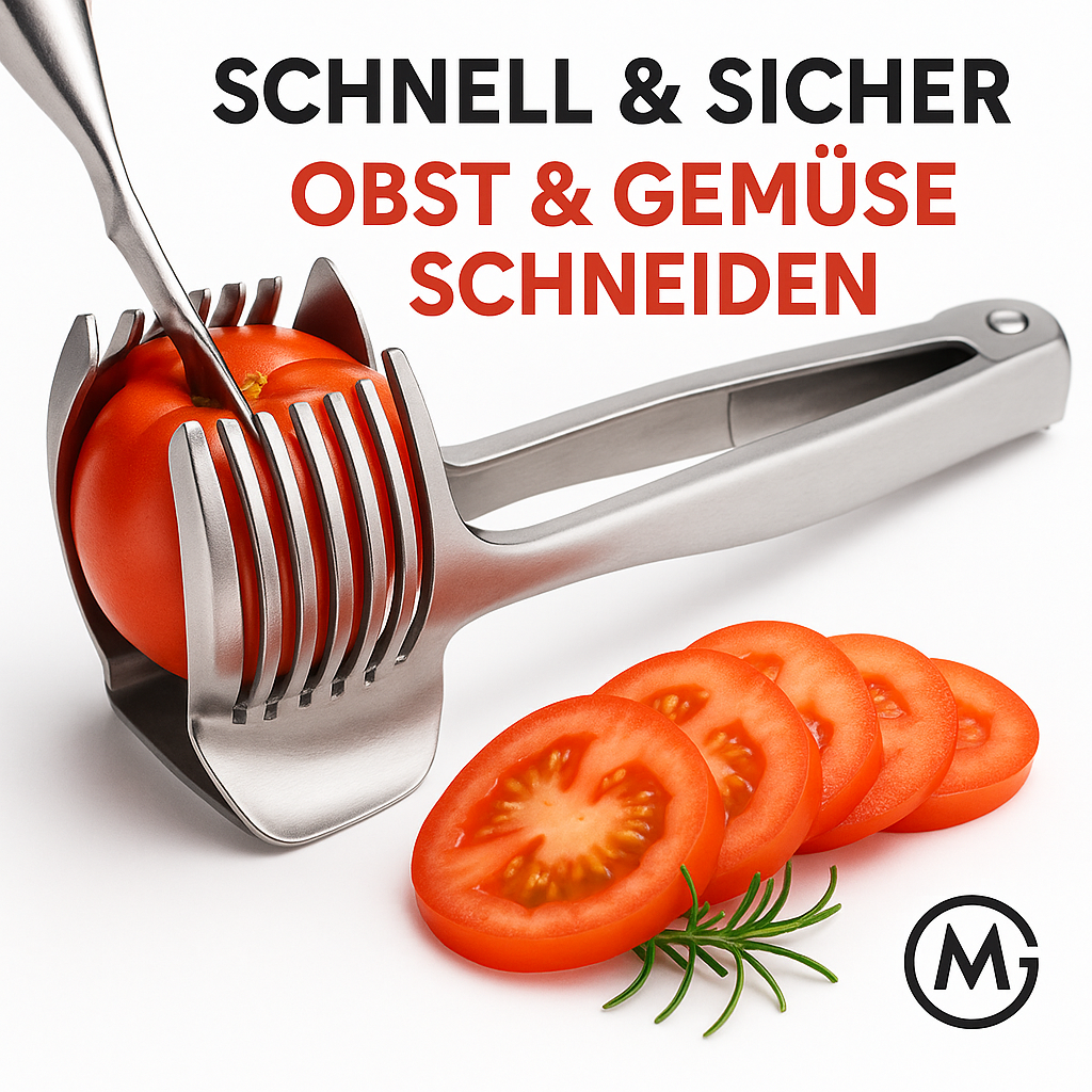 Edelstahl Obst- und Gemüseschneider Handgerät für Küche DE.