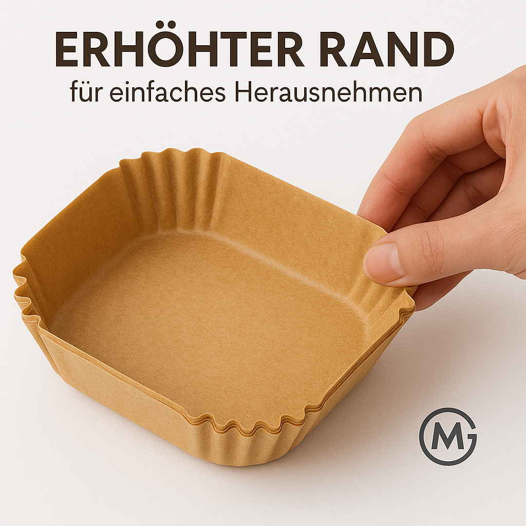 50 Stk Airfryer Backpapier antihaft fettabweisend lebensmittelecht DE.