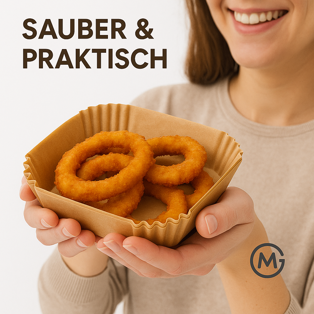 50 Stk Airfryer Backpapier antihaft fettabweisend lebensmittelecht DE.