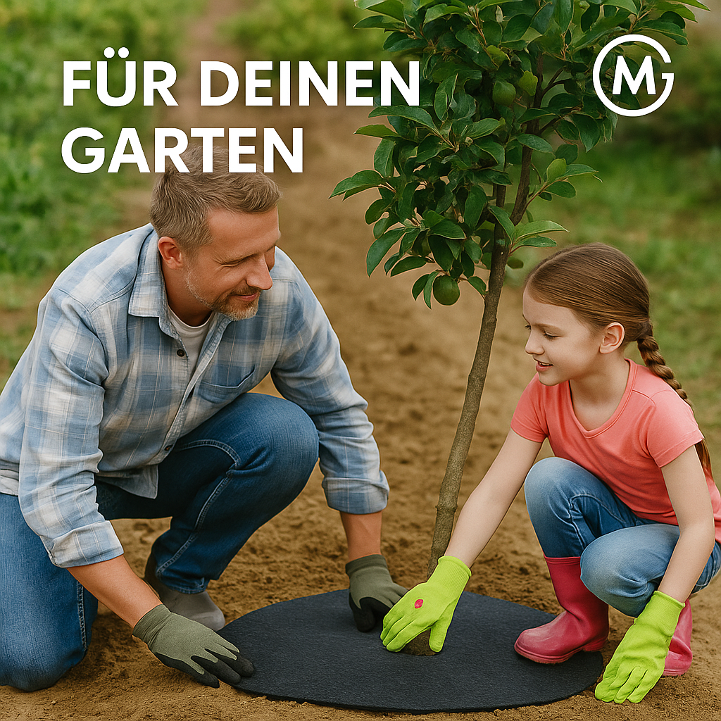 12er Set Unkrautvlies Baumscheiben Ø 30 cm Schutzmatte DE.