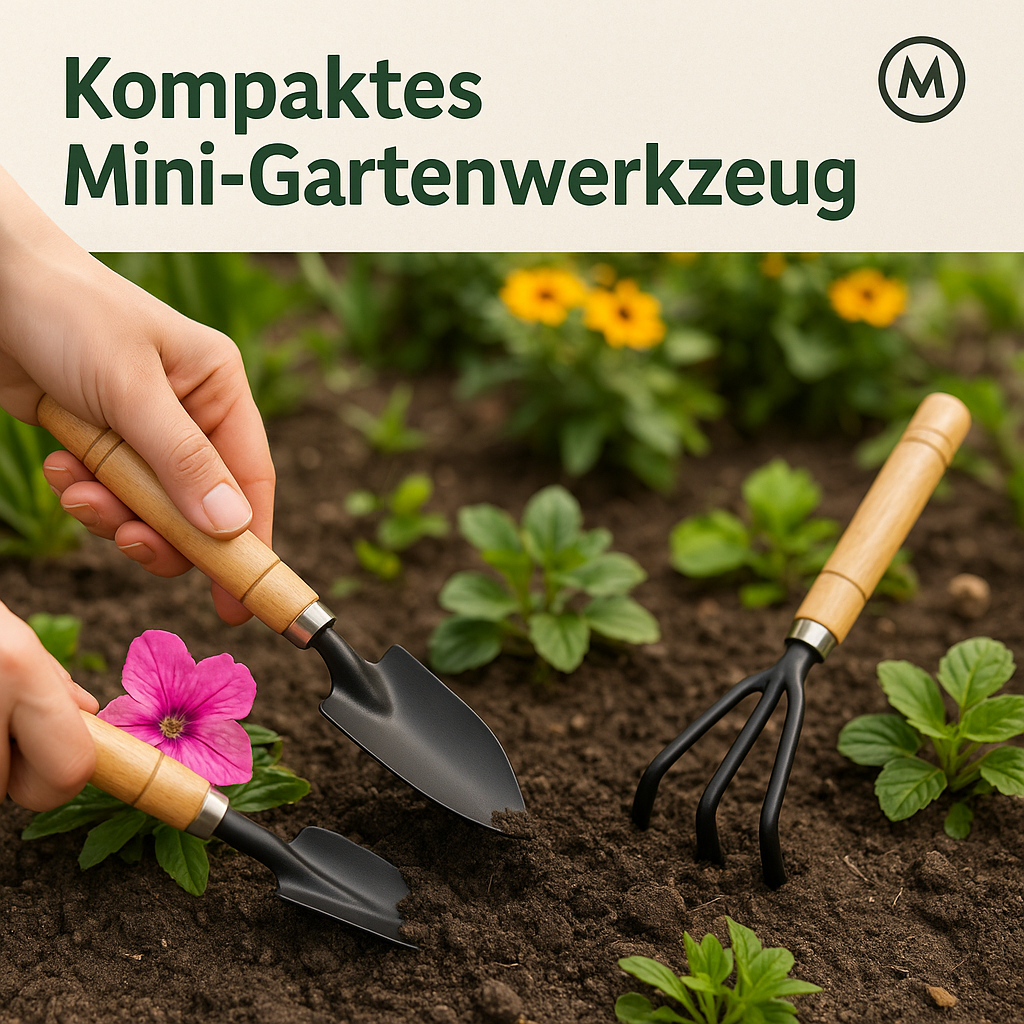 3-tlg. Mini-Gartenwerkzeug Set für Pflanzen und Beete DE.