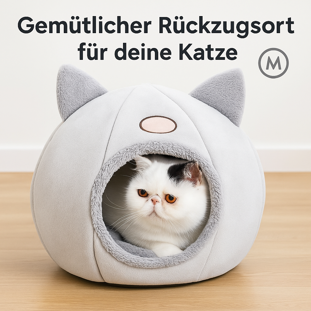 Kuschelhöhle für Katzen und kleine Hunde weich warm Winter DE.