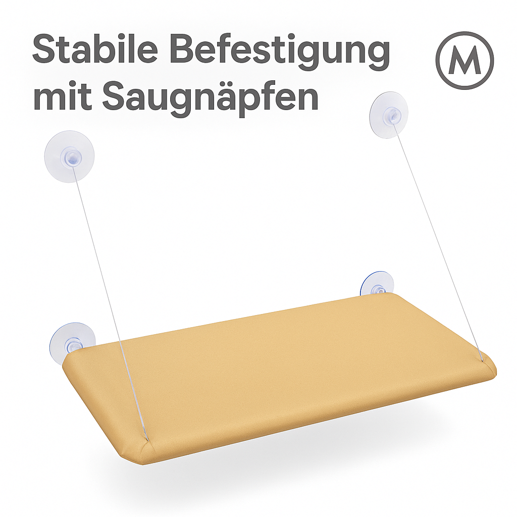 Katzen Fenster-Hängematte ultraweich platzsparend stabil DE.