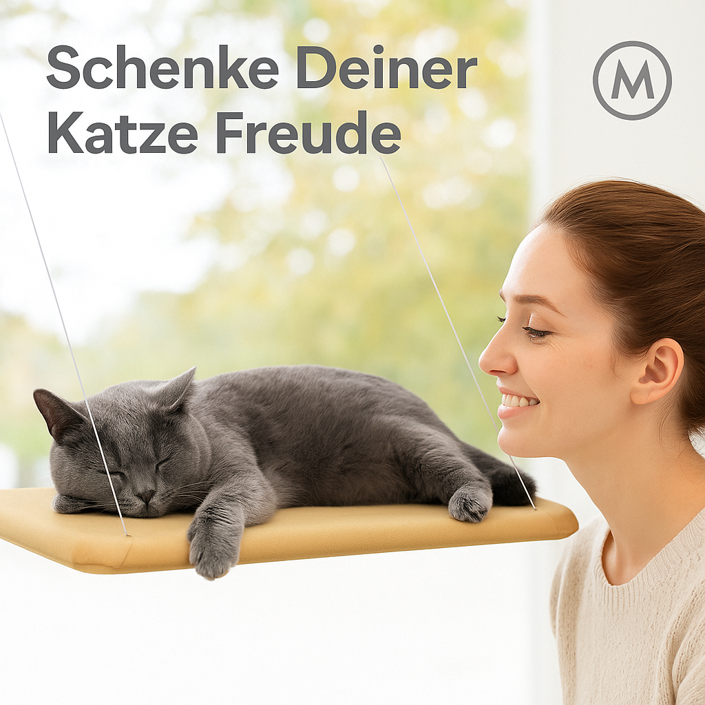 Katzen Fenster-Hängematte ultraweich platzsparend stabil DE.